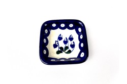 604 Bunzlau vierkant schaaltje 8 x 8 cm 377OX 604 Kleine vierkante schaaltjes 8 x 8 cm